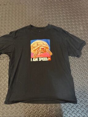 Nike Black Graphic 'I AM SPEED' Turtle Tee